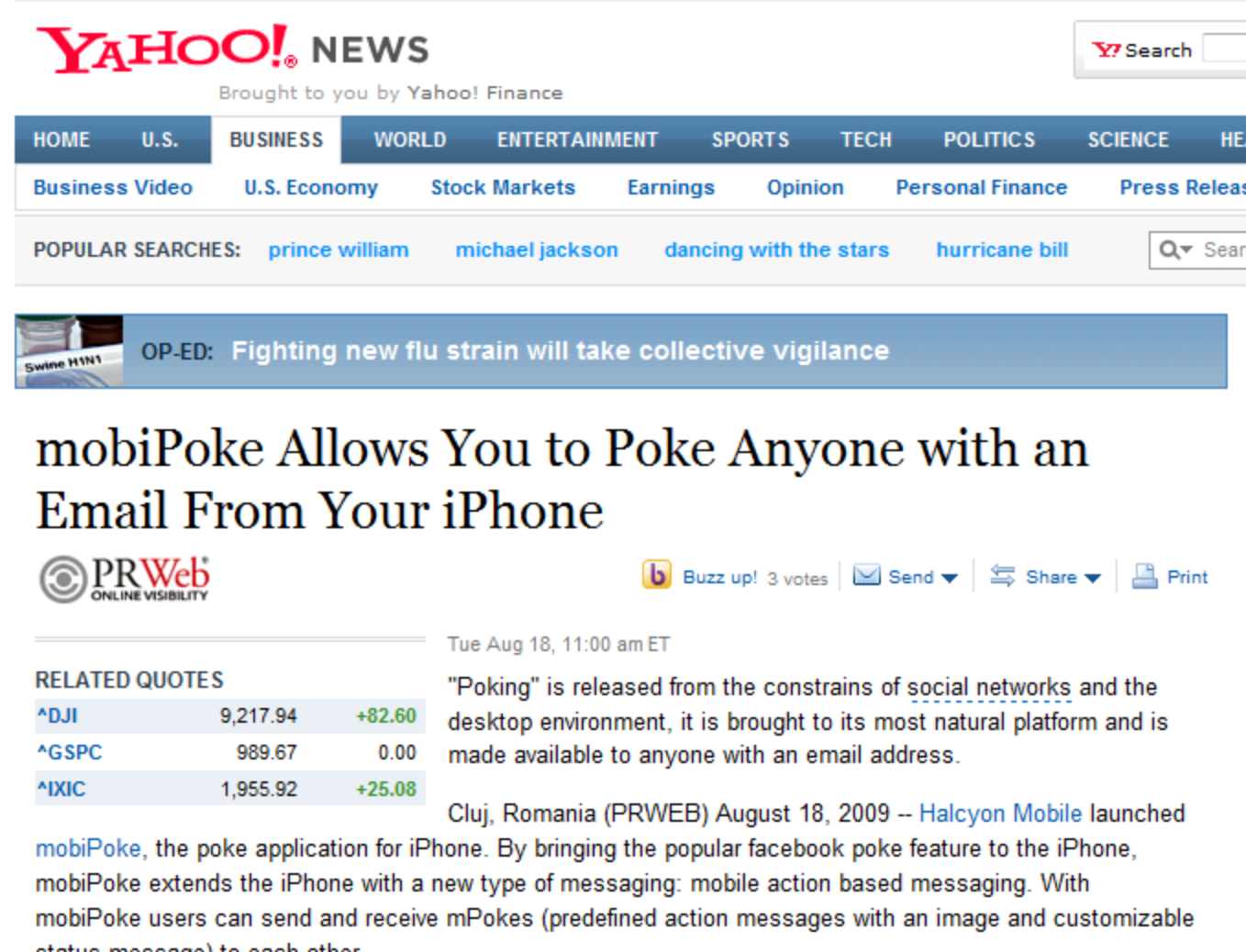 MobiPoke on Yahoo News